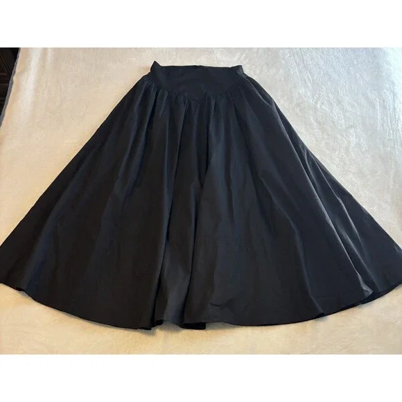 Anthropologie Maeve Drop Waist A Line Maxi Skirt Sz 2 Black